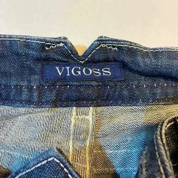 Vigoss Jr/Women's Chelsea Capri 3/4 Medium Wash Distressed Embroidered Western - Picture 10 of 10